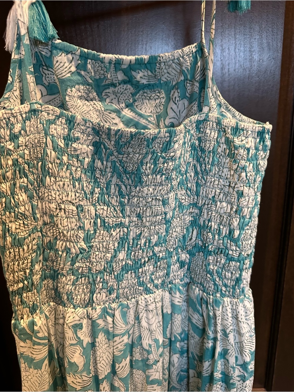 Marea teal floral print maxi dress - Picture 5 of 6